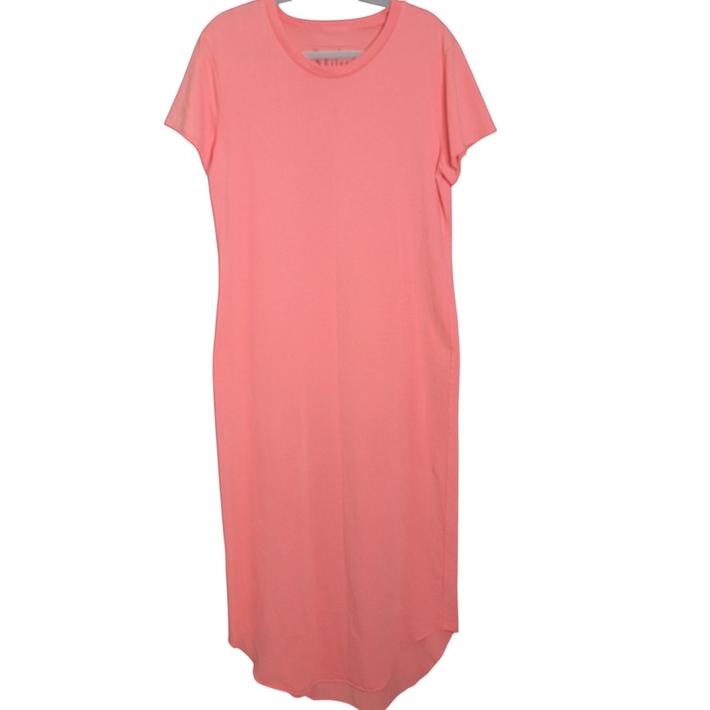 Frank & Eileen T-Shirt Dress Womens XL Pink Tee Lab LAB419HJ Maxi Cotton USA